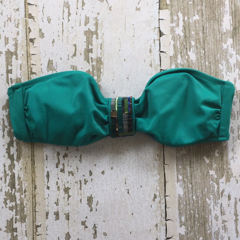 Victoria Secret bandeau bikini top green small